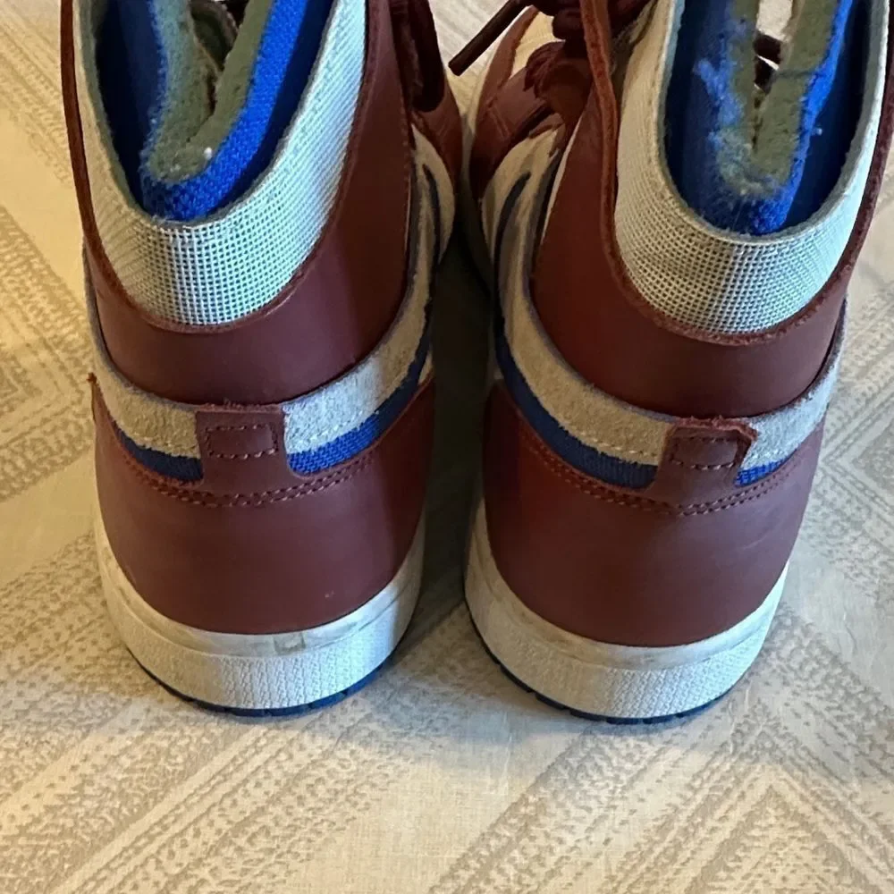 Nike Air Jordan 1 Sail Redstone Hyper Royal High-Top Sneakers Size 8.5